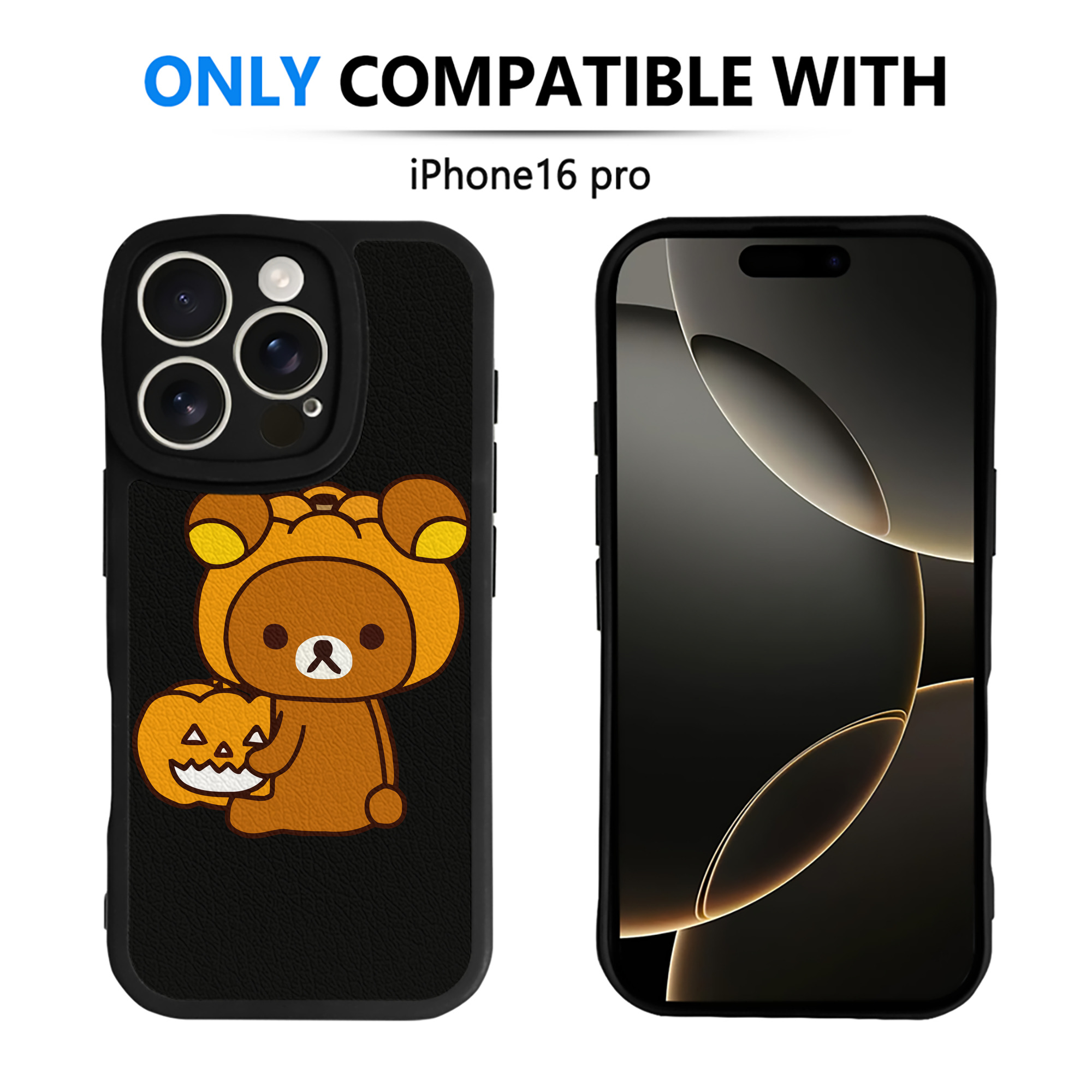 （画像用） リラックマ リラックマ キイロイトリ Rilakkuma Korilakkuma Kiiroitori 【iPhone 16シリーズ対応】シリコンスマホケース（レザー調） 材質：シリコン